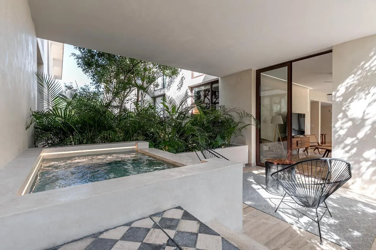 204 Hidden Gem Apartment In The Heart Of Tulum W/ Huge Private Terrace And Pool For 6 Pax